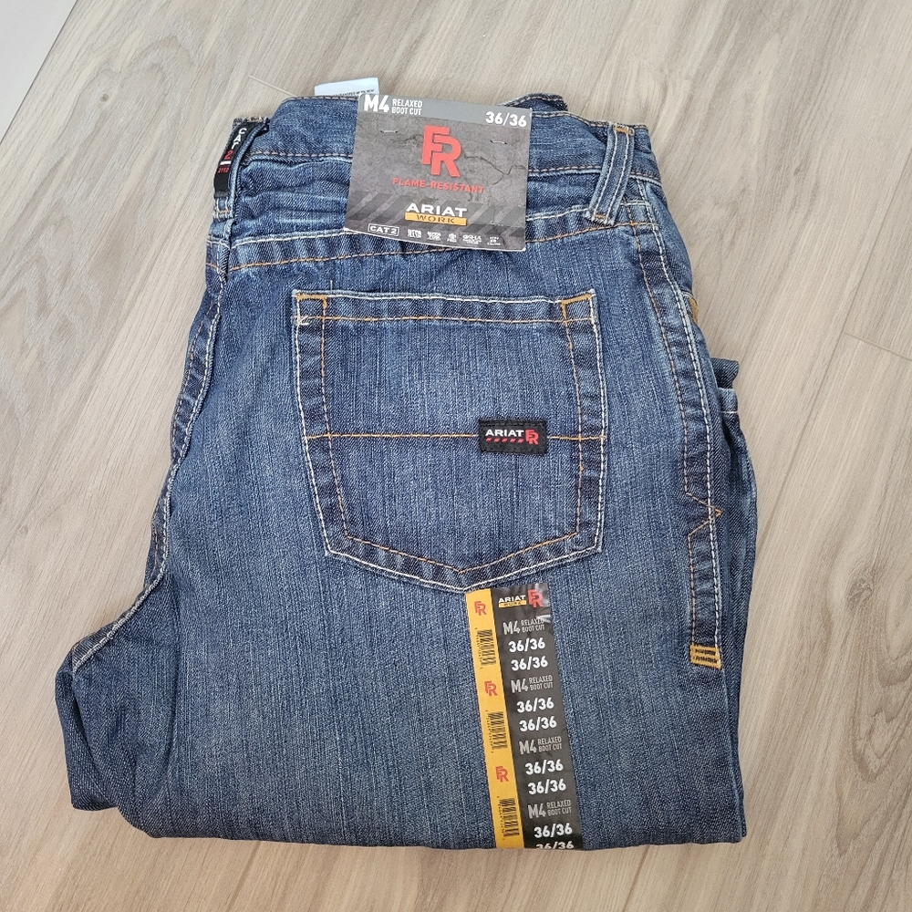 Mens Ariat FR Relaxed Boot Cut Jeans